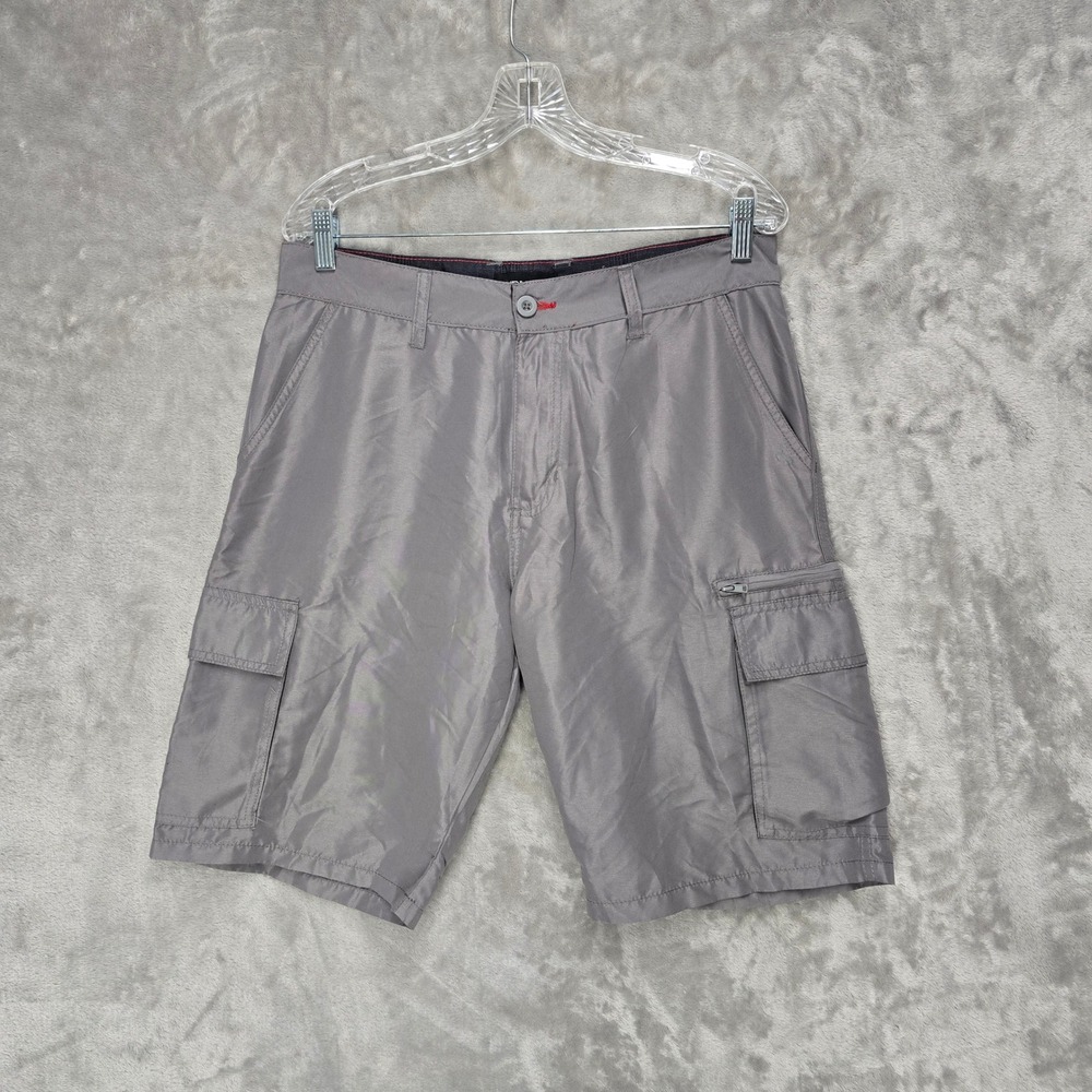 Burnside Mens Grey Cargo Shorts Size 32  Techwear‎ Utility Gorpcore Hiking Skate
